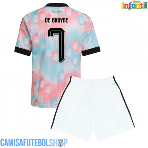 Camisa de time de futebol Bélgica Kevin De Bruyne #7 Replicas 2º Equipamento Infantil Mundo 2026 Manga Curta (+ Calças curtas)